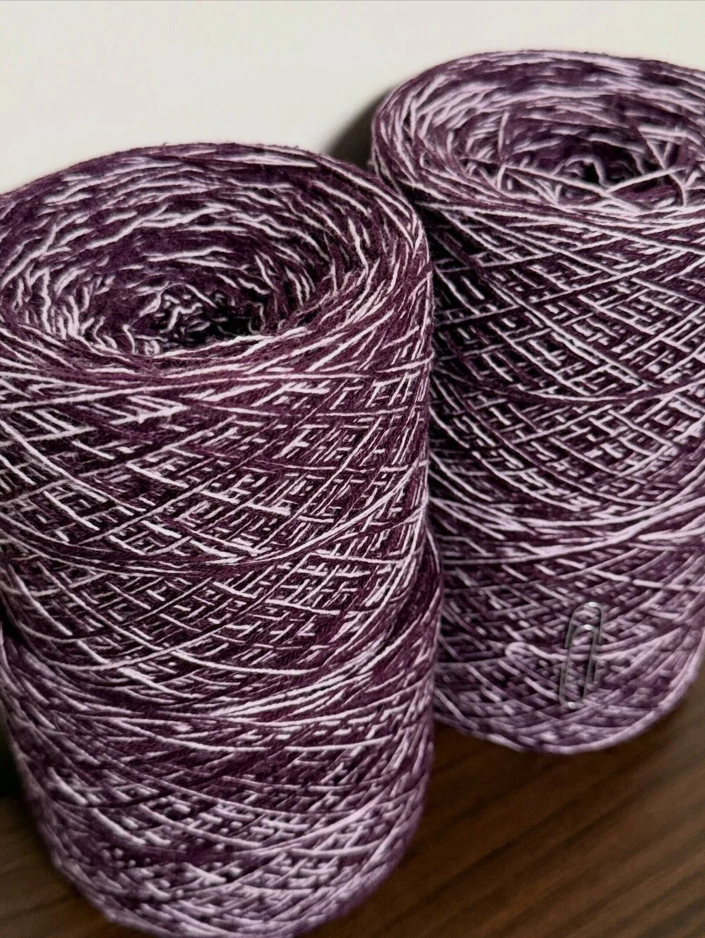 Reclaimed Cotton Blend DK Yarn 1118 Yds Eggplant Marl 488g (4 Cakes)